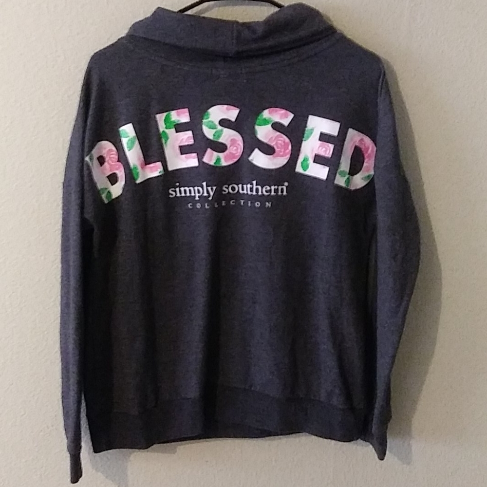 Simply Southern cowl neck sweater